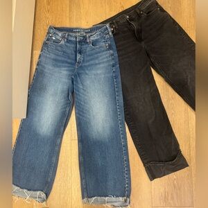 American Eagle Outfitters Relaxed Black and Blue Jeans